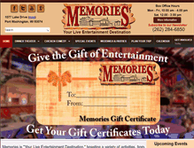 Tablet Screenshot of memoriesballroom.com